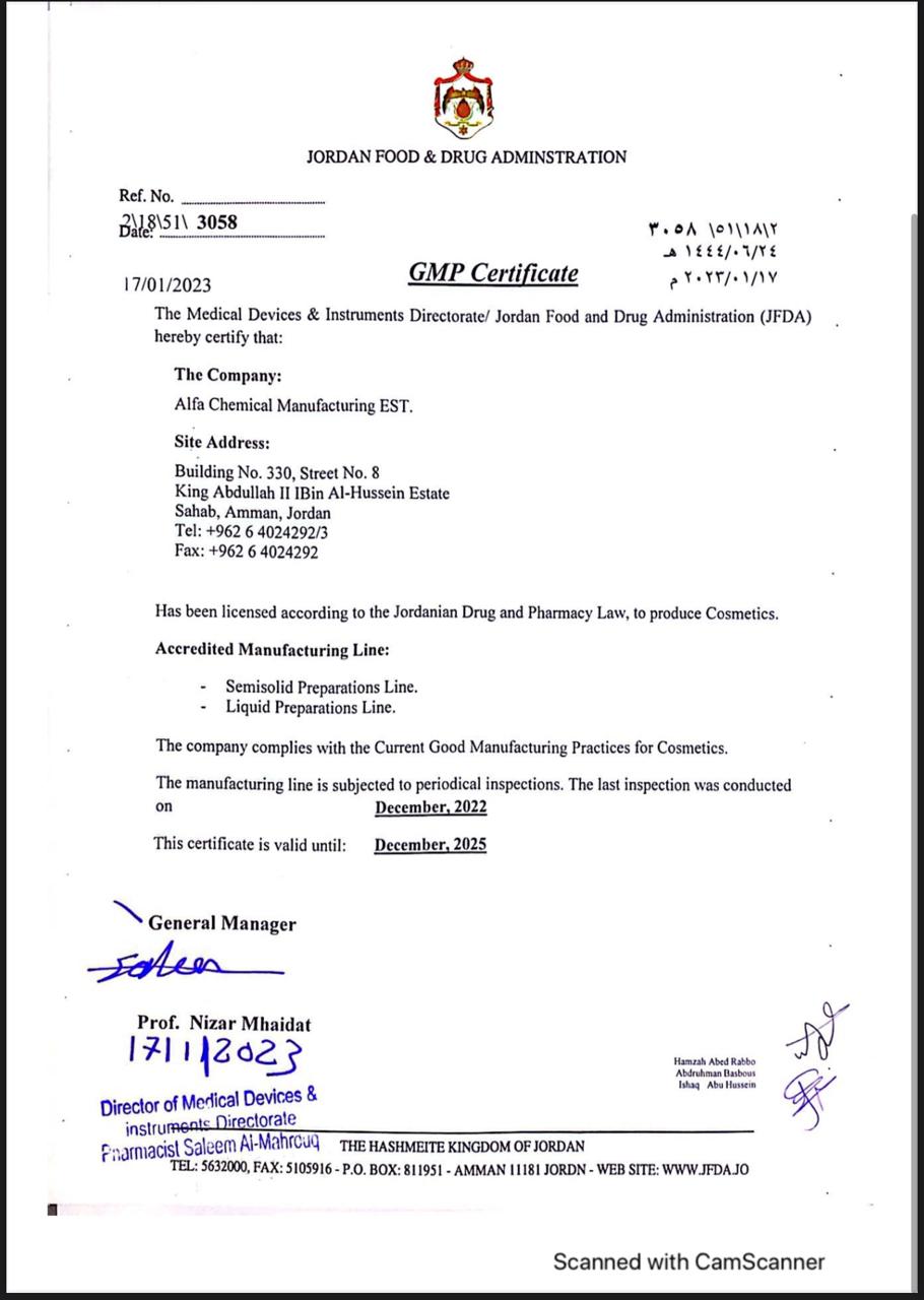 Good manufacturing practices for cosmetics 